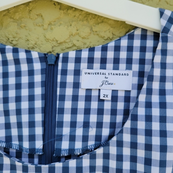 UNIVERSAL STANDARD X J.CREW Gingham Drop Waist Dress - Picture 2 of 5